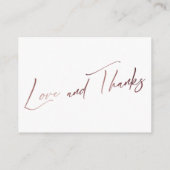 Carte D'accompagnement Une note sur les cadeaux Rose Mariage d'écriture m (Dos)