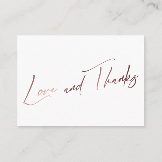 Carte D'accompagnement Une note sur les cadeaux Rose Mariage d'écriture m (Dos)