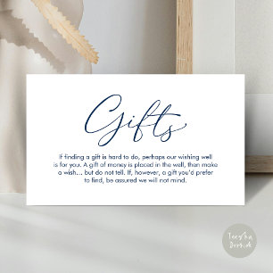 Carte D'accompagnement Une note sur les cadeaux, voeux de lune de miel ma