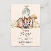 Carte D'accompagnement Une Petite Femme Est En Route ! Diapper Raffle (Devant)