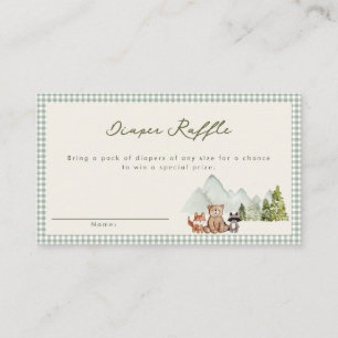 Carte D'accompagnement Une petite fête de bébé Campement Rustique en bois