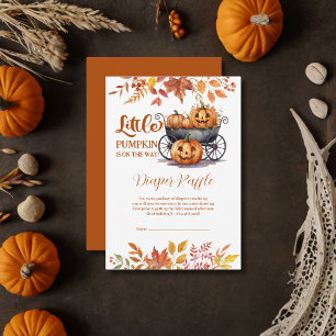 Carte D'accompagnement Une petite fête prénatale Halloween automne pour b