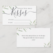 Carte D'accompagnement Une végétation minimale devinez combien de baisers (Devant / Derrière)