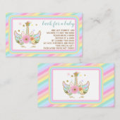 Carte D'accompagnement Unicorn Parties scintillant Stars mignon Apportez  (Devant / Derrière)