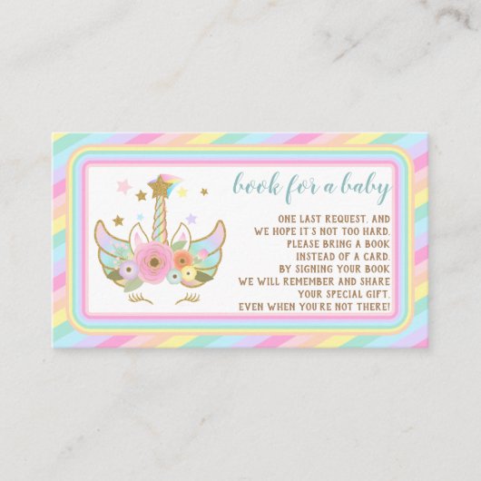 Carte D'accompagnement Unicorn Parties scintillant Stars mignon Apportez  (Devant)