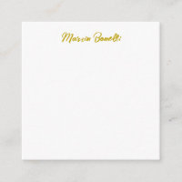 Unique Classic Simple Gold Color Nom Calligraphie