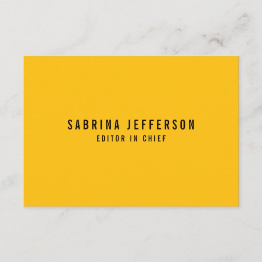 Carte D'accompagnement Unique Élégant Plat Simple Minimal Jaune Orange (Devant)