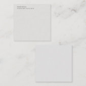 Carte D'accompagnement Unique moderne Platinum Gris élégant minimaliste (Devant / Derrière)