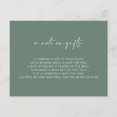 Carte D'accompagnement V4 Baptême vert simple Wishing well (Devant)