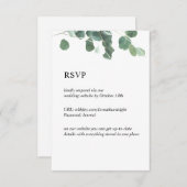 Carte D'accompagnement V7 feuilles d'aquarelle ChloeNick RSVP (Devant / Derrière)