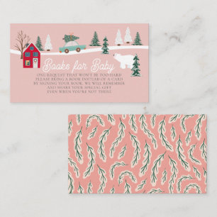 Carte D'accompagnement Vacances Ville/Village Baby shower rose Demande de