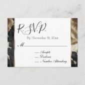 Carte D'accompagnement Vachette d'or au Champagne noir RSVP (Devant)