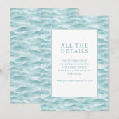 Carte D'accompagnement Vague Bleue Tranquille (Devant / Derrière)