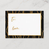 Carte D'accompagnement Vagues d'or et écriture manuscrite Douche à écran  (Dos)