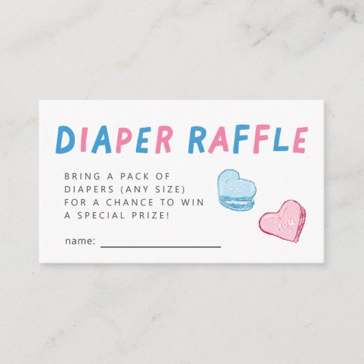 Carte D'accompagnement Valentine Heart Genre Révéler Déchets Raffle Ticke (Devant)