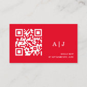 Carte D'accompagnement Valentine Mariage rouge et rose (Dos)