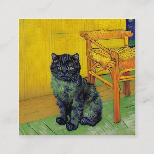 Carte D'accompagnement Van Gogh Black Cat (Devant)