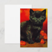 Carte D'accompagnement Van Gogh Black Kitten (Devant / Derrière)