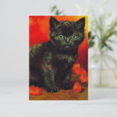 Carte D'accompagnement Van Gogh Black Kitten (Debout devant)