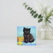 Carte D'accompagnement Van Gogh Black Kitten avec fils (Debout devant)