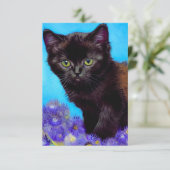 Carte D'accompagnement Van Gogh Chat et fleurs (Debout devant)