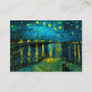 Carte D'accompagnement Van Gogh Nuit étoilée sur le Rhône