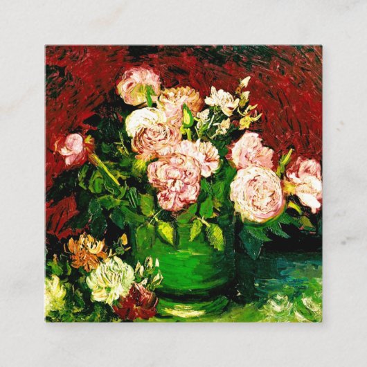 Carte D'accompagnement Van Gogh Peonies et Roses (Devant)