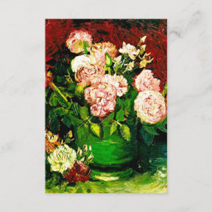 Carte D'accompagnement Van Gogh Peonies et Roses