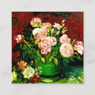 Carte D'accompagnement Van Gogh Pivoines et Roses