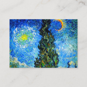 Carte D'accompagnement Van Gogh Road avec Cypress et Star