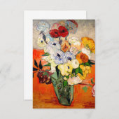 Carte D'accompagnement Van Gogh Roses and Anemones (Devant / Derrière)