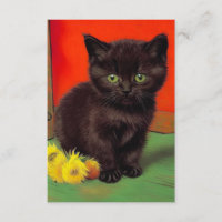 Van Gogh Style Chat noir