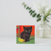 Carte D'accompagnement Van Gogh Style Chat noir (Debout devant)