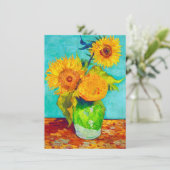 Carte D'accompagnement Van Gogh Sunflowers (Debout devant)