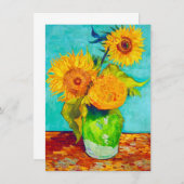 Carte D'accompagnement Van Gogh Sunflowers (Devant / Derrière)