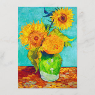 Carte D'accompagnement Van Gogh Sunflowers