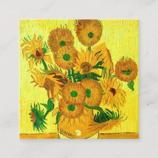 Carte D'accompagnement Van Gogh Sunflowers (Devant)