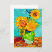 Carte D'accompagnement Van Gogh Sunflowers (Devant / Derrière)