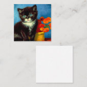 Carte D'accompagnement Van Gogh Tuxedo Cat (Devant / Derrière)