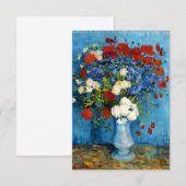 Carte D'accompagnement Van Gogh Vase avec Cornflowers et Poppies (Devant / Derrière)