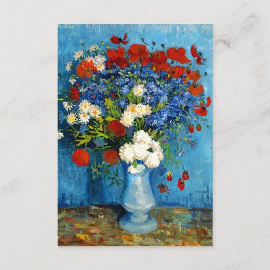 Carte D'accompagnement Van Gogh Vase avec Cornflowers et Poppies (Devant)
