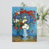 Carte D'accompagnement Van Gogh Vase avec Cornflowers et Poppies (Debout devant)