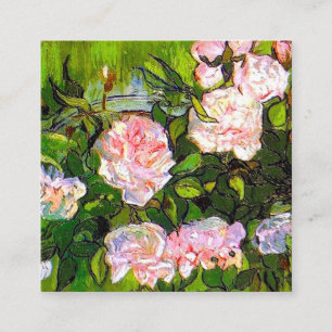 Carte D'accompagnement Van Gogh Vie morte avec des roses roses roses