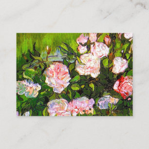 Carte D'accompagnement Van Gogh Vie morte avec des roses roses roses