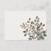 Carte D'accompagnement Vanilla White Boho Roses Mariage de réception crèm (Dos)