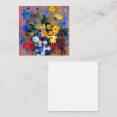 Carte D'accompagnement Vase blanc avec fleurs Odilon Redon (Devant / Derrière)