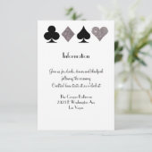 Carte D'accompagnement Vegas Mariage Black et Silver Extra Info Card (Debout devant)