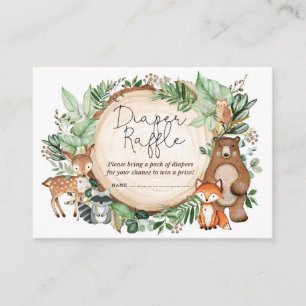 Carte D'accompagnement Végétation boisée Animaux de la forêt Raffin de co