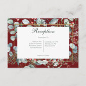 Carte D'accompagnement Végétation de Noël d'hiver Mariage de réception ro (Devant)