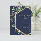 Carte D'accompagnement Végétation de Noël moderne | Marine Wishing Well (Debout devant)